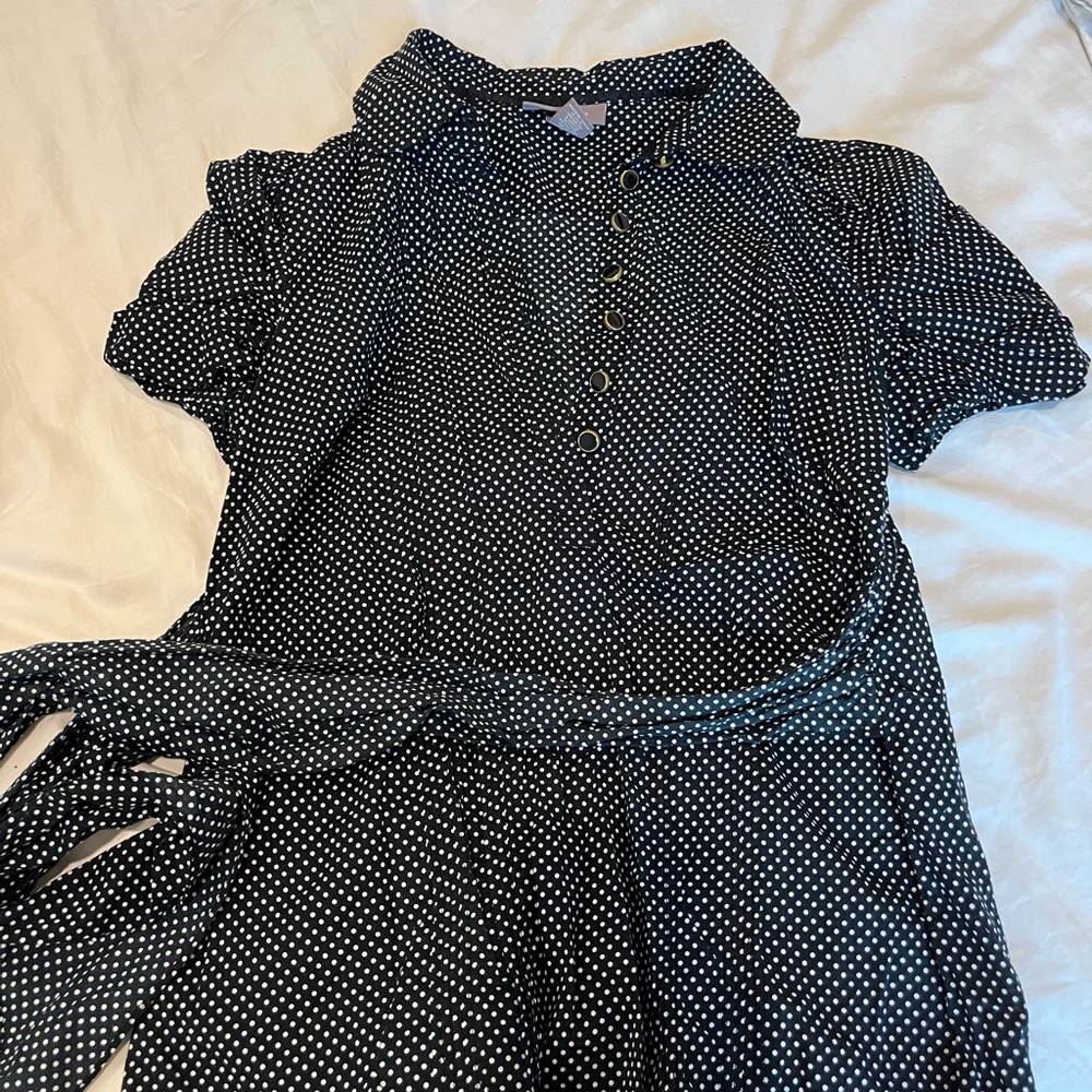Kenar Black and White Polka Dot Blouse